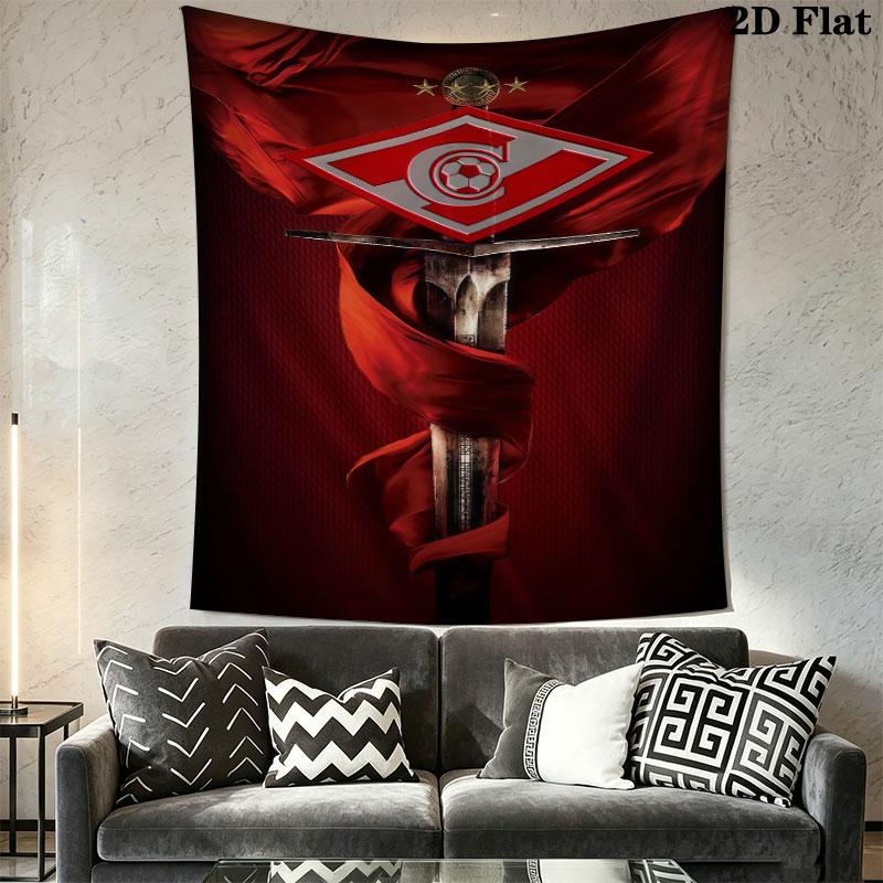 Spartak Moscow Dream Wall Hanging Printed Fabric Blanket Decorative Tapestries for Bedroom Living Room Home Decor