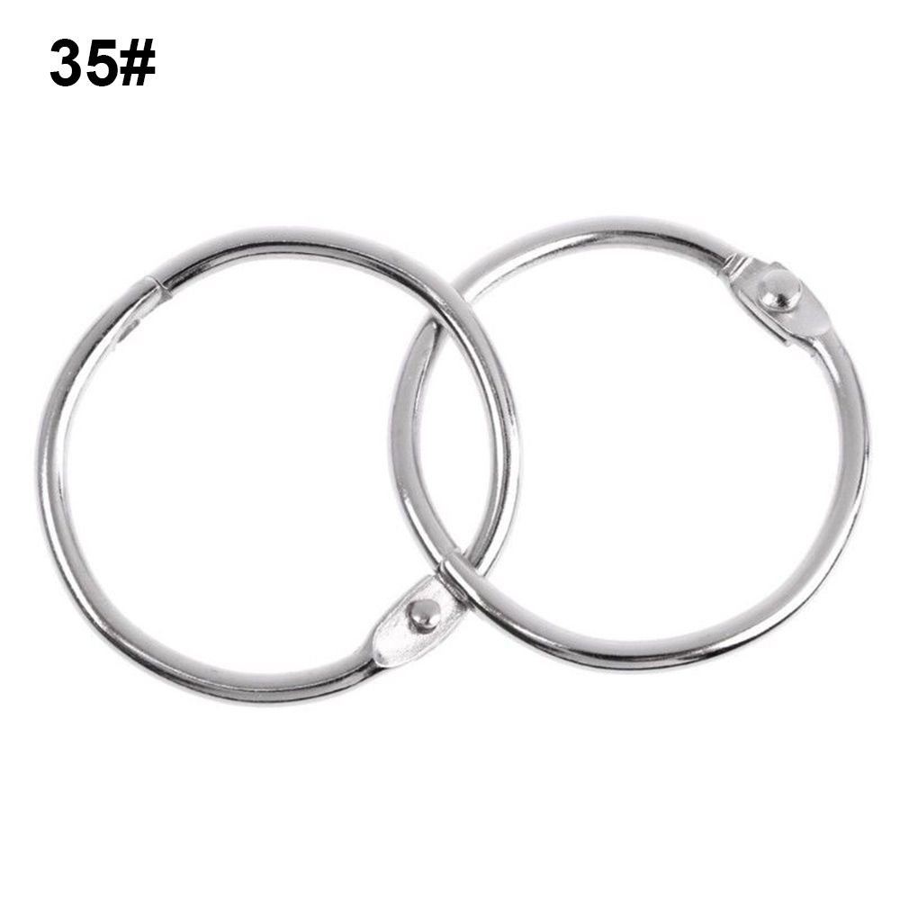 10pcs/lot Notebook Craft Metal Hinged Rings Loose Leaf Binder Scrapbook Clips Keychain Circle