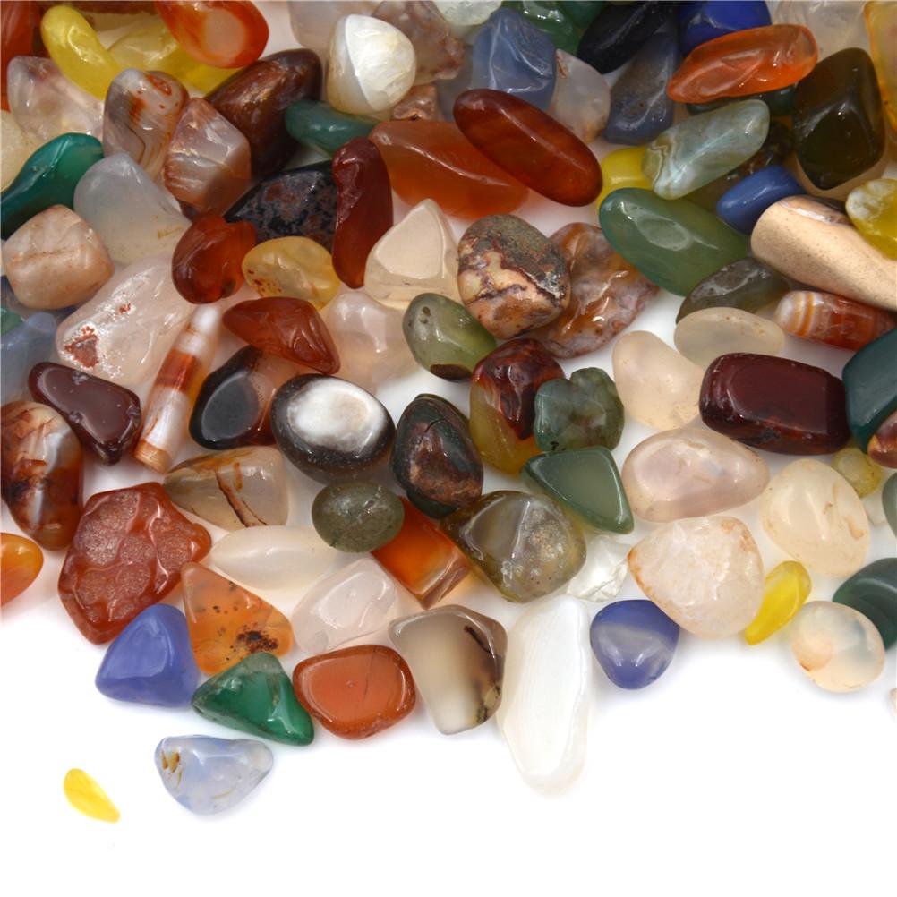 50G Mixed Colors Natural Tumbled Agate Stone Gemstone Rock About 10Mm Irregular