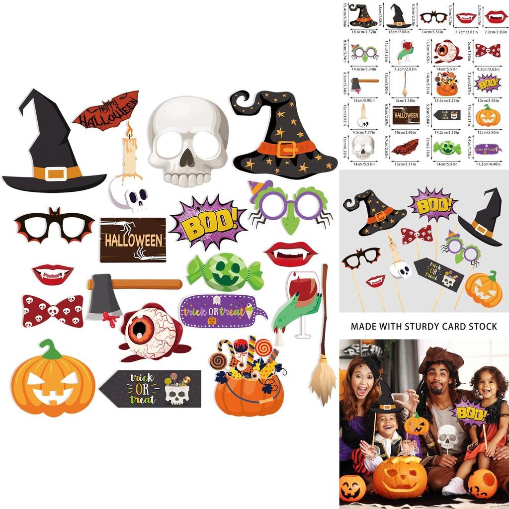 Halloween Skeleton Pumpkin Photo Props With Paper Material For Party Decorating