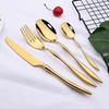 Gold Stainless Steel Tableware Set Knife Fork Spoon Western Style Dinnerware Cutlery Set Dinner Flatware Set