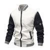 Spring and Autumn Jacket Men's Color-blocking Jacket Baseball Collar Work Jacket Men's Slim Casual