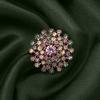 Elegant Colorful Crystal Exquisite Star Flower Badges Pins For Women Men Fashion Luxury Brooches Buckles