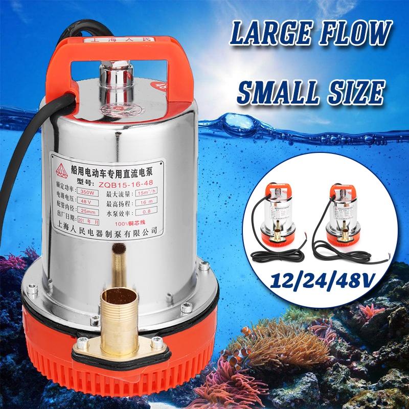 150/220/350W Electric High Lift DC Stainless Steel Power Fish Tank Aquarium Solar Submersible Water Pump DC 12V 24V 48V