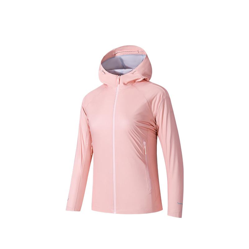 Anta Comfortable Simple Versatile Casual Hooded Zipper Slim Fit Solid Jacket Women Jackets Red 162530615-2