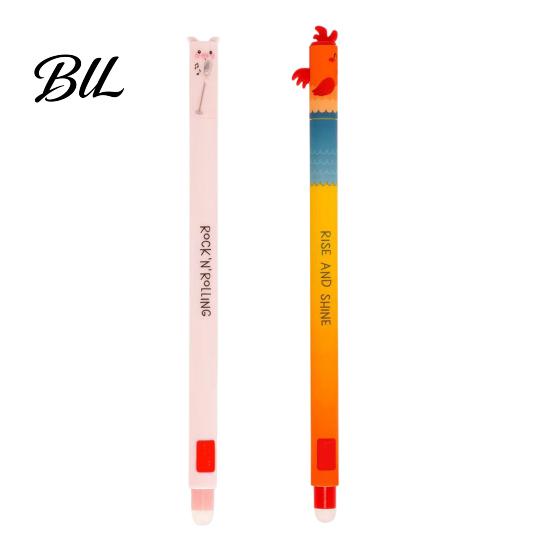 Stylo pour enfants Ferme Animaux de la ferme Stylos Gel Effaçables pour Enfants Mignon Dessin Animé Vache Dinde Âne Sans Danger pour Enfant Design Cochon Écriture Fluide Effaçage Facile Amusant École