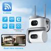 Wireless Dual-Screen Indoor Camera with HD and Dual-Light Night Vision for Remote Home Monitoring