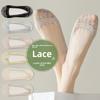 5 Pairs of Women's Summer Thin Breathable Pure Cotton Sole Non Slip Invisible Lace Boat Socks