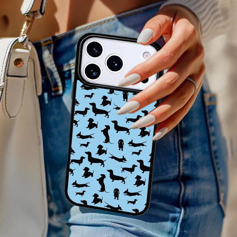 Dachshund Doxie Dogs Hearts Phone Case For iPhone 17 Air 14 15 13 12 Max Cover For Apple 14 15 16 16e 11 Pro Max Plus Coque