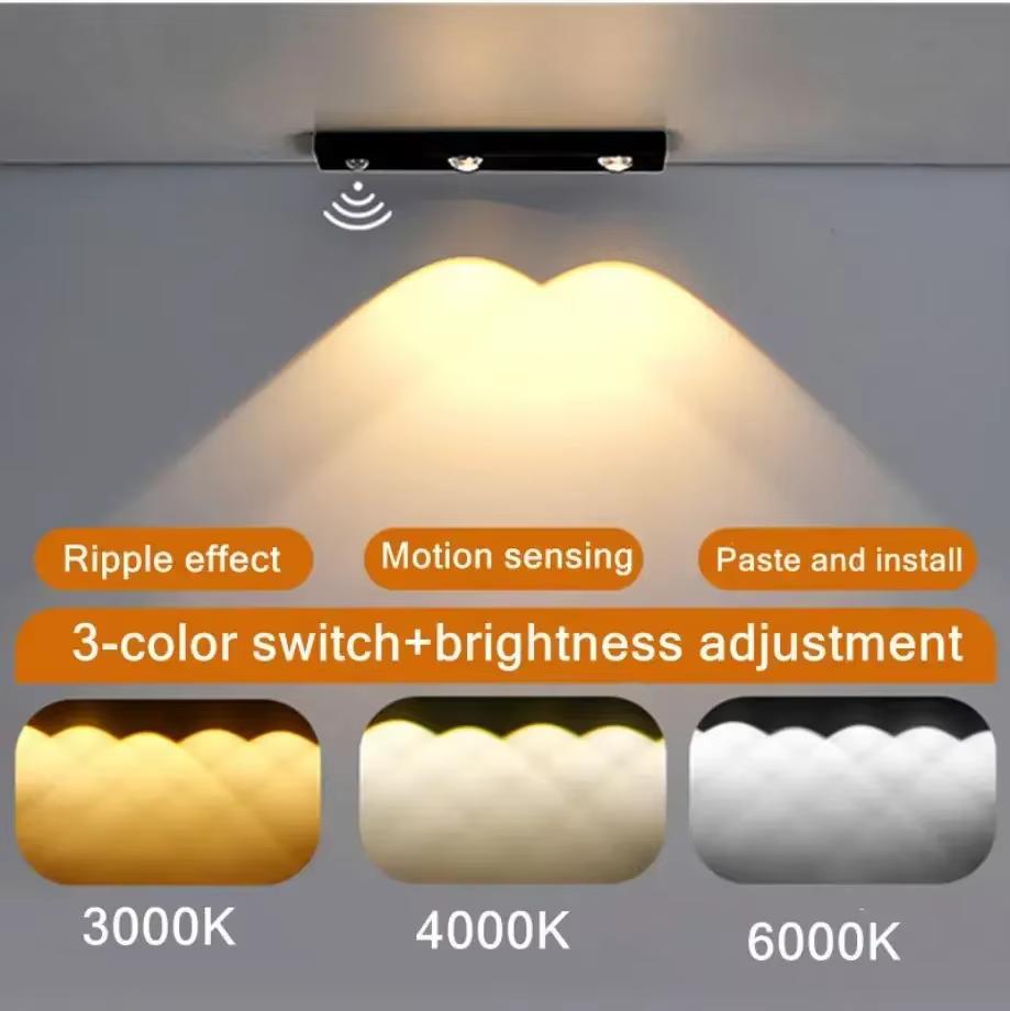 LED Night Light Kitchen Under Cabinet Light 20/30/40/50cm Rechargeable PIR Motion Sensor Closet Wardrobe Lamp Aluminum Night Light