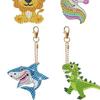 12PCS Diamond Art Keyring Small Animal Double Sided Diamond Painting Keychain for Beginners Birthday Crafting Home Party Decor