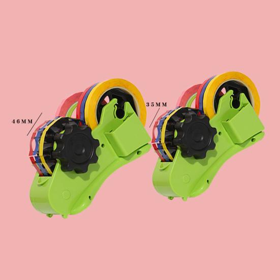 Multi-Function Tape Dispenser with Automatic Roller Cutter Adjustable Length Setting Efficient Cutting Divider Channel for Wrapping Office Desktop