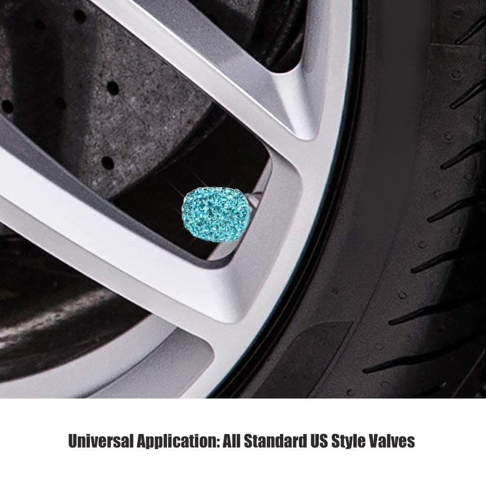 8PCS Handmade Rhinestone Wheel Valve Stem Caps Tire Valve Stem Covers  Vehicle DIY Mod Hobbyists