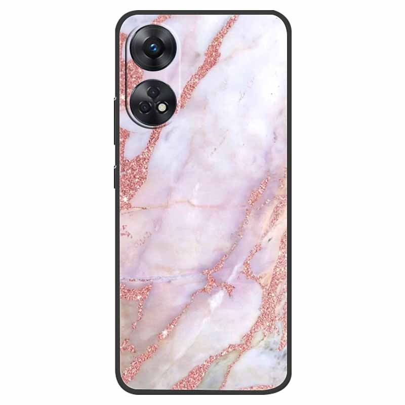 Hülle Für Oppo Reno 8T Abdeckung Schwarzes Silikon Weiche Handy Rückseitenhüllen für Oppo Reno8 T 4G Fundas Reno8T CPH2481 6.43" Süße Fundas
