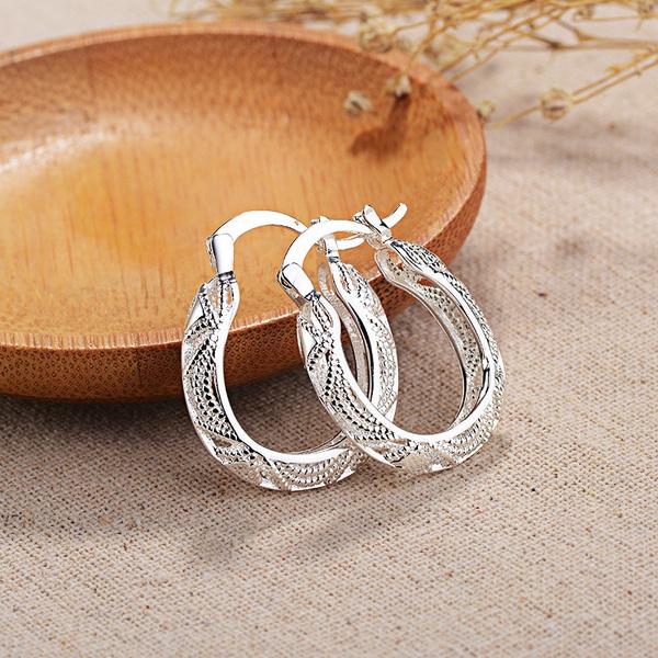 925 Silver Color Garnet Earrings for Women Peridot Wedding Gemstone Silver Drop Earring