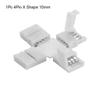 1/5/10PCS New Clip-on Coupler Solderless 4Pin 10mm LED Strip Connector PCB