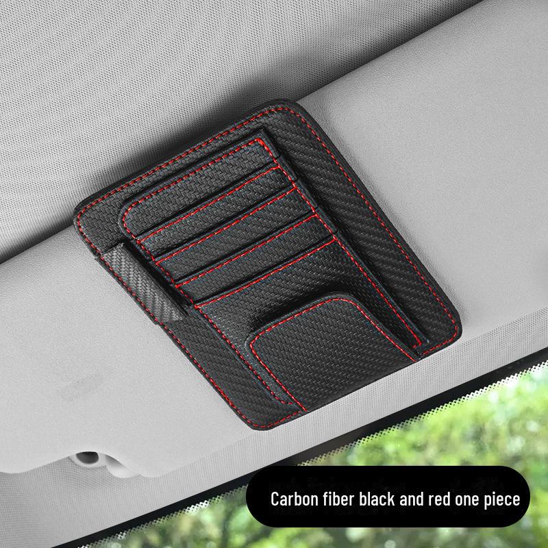 Car Sun Visor Organizer - Multi-functional Holder for Glasses, Cards, IDs, Tickets.