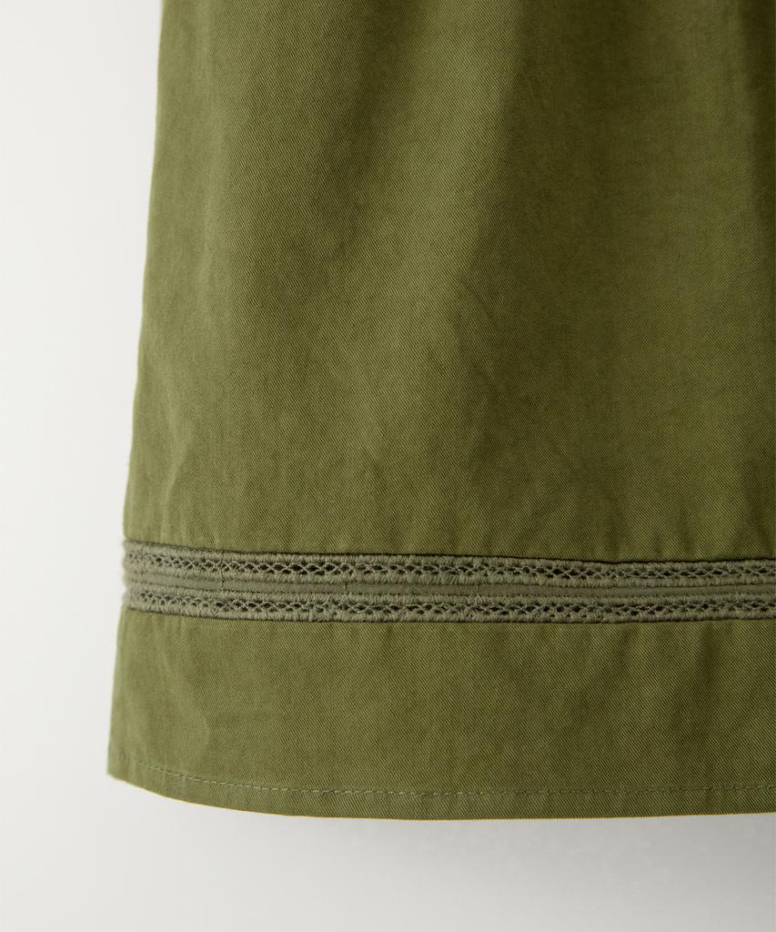 Sseomweeobeoteo Soy Shirring Mini Skirt - Khaki