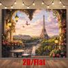 1Pcs Eiffel Tower Theme Decoration Background Bedroom Backdrop Decorations For Photo Studio Photo Booth Christmas Party