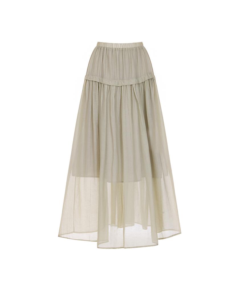 Page Flynn Shirred Tiered Flare Skirt_P6Bsk024C