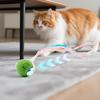 Interactive Cat Toy Indoor Automatic Rolling Magic Ball Kitten Toy Rolling Ball with Long Tail Teaser Smart Pet Electric Cat Toy