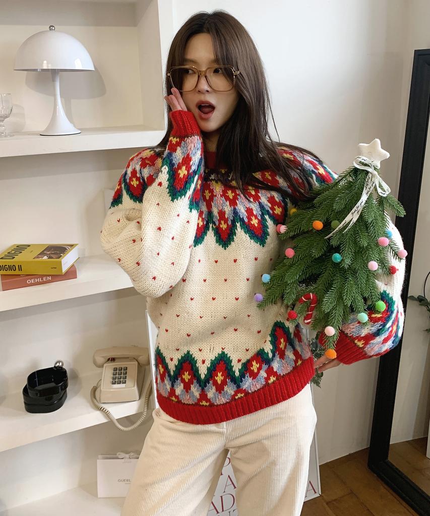CITYBREEZE Gio Love Round Neck Knit_Ivory