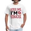 Kiss Me, I'm Single 100% Cotton T-shirt Mens Tees Top (Single Life Graphic Tee Shirt)