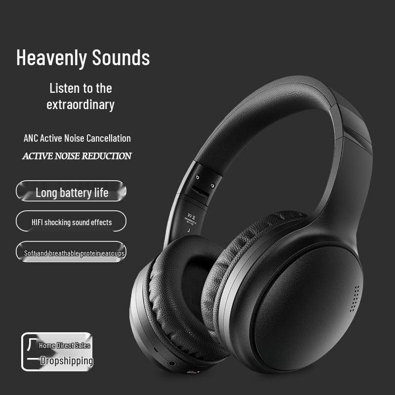 Bluetooth Over-Ear Headphones with ANC and Long Battery Life for Sports and Gaming
