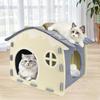 Felt Cat Sleeping Bed Foldable Cat Cat Sleeping and Playroom Cave Pet Accessories for Winter Travel Car Camping Desk