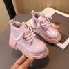 Children's Martin Boots Spring and Autumn Simple Non-slip Girls Ankle Boots Shiny Solid Color Kids Princess Short Boots Non-slip Casual Children Shoes