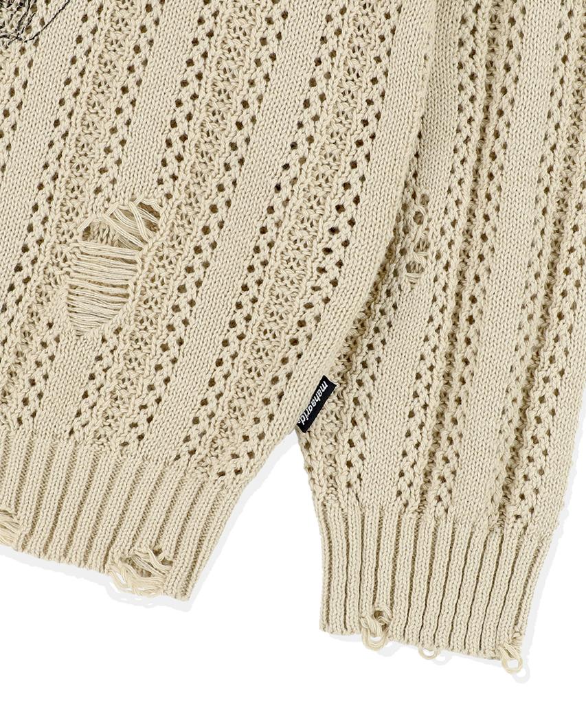 MAHAGRID Blessed Mesh Knit Beige(Mg2Esmk601A)