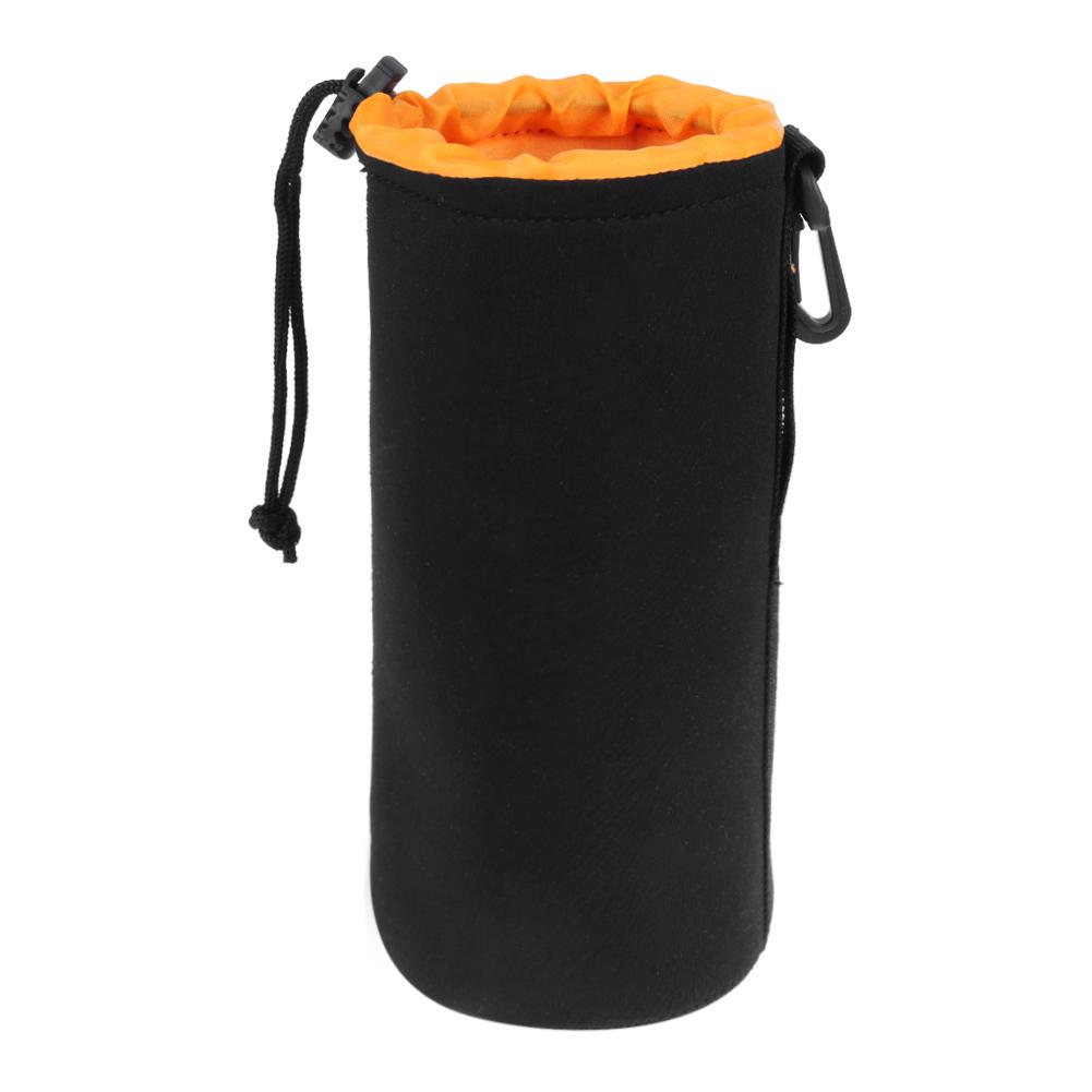 Waterproof Soft Neoprene Lens bag Camera Lens Pouch Plush Bag Drawstring Protector Case With OPP Bag Packaging