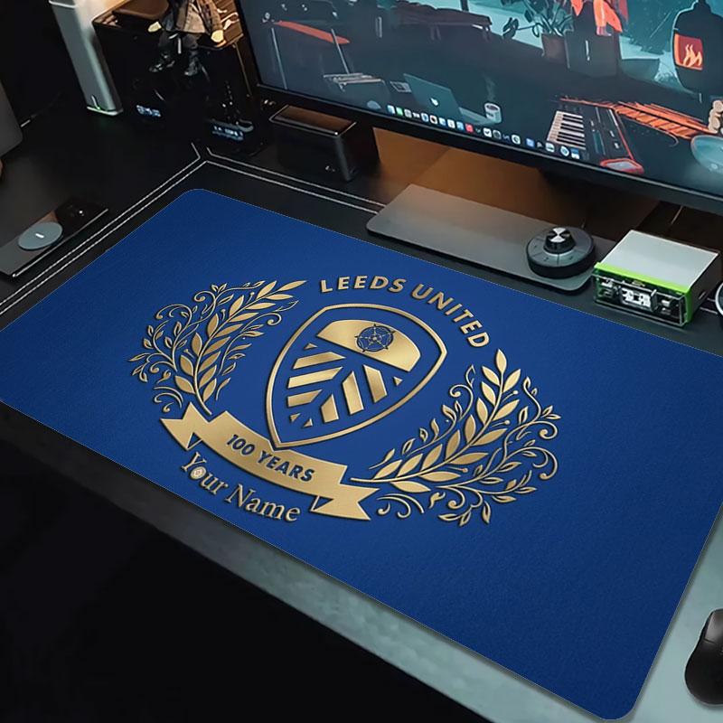 Leeds United Custom Name Large Size Mouse Pad Large Gaming Table Cushion Non-slip Laptop Tablet Big Mousepad XXL Mat Mini PC Playmat With Lock Edge