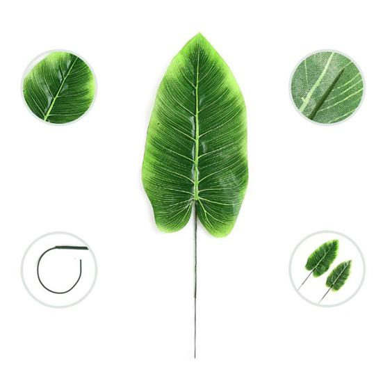 20Pcs Artificial Plant Fake Banana Leaf DIY Flower Arrangement Home Party Decor