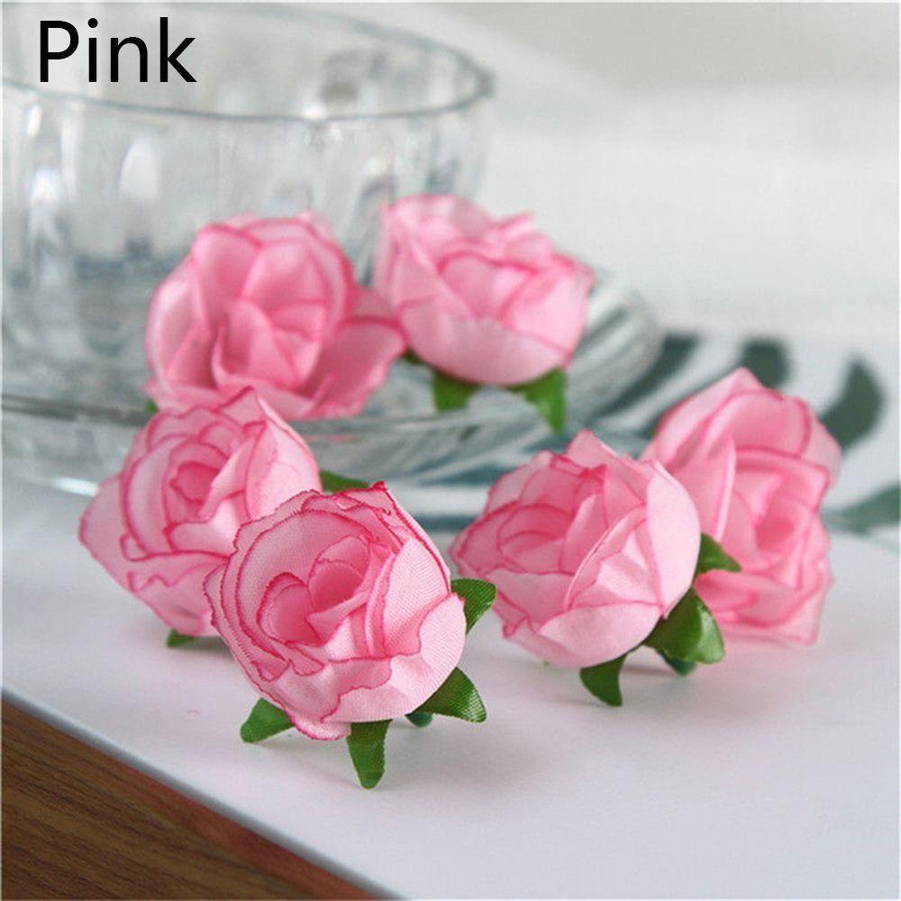 20/50pcs DIY Craft Beautiful Floral Artificial Rose Wedding Decoration Flower Heads Fake Bouquet