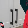 KOTARBAU® Kitchen Furniture Handle Classic Modern Oblong Long Matte Black 126 MM Spacing 96 MM Set of 6