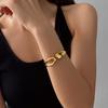 18k Goudkleurig Roestvrij Staal Druppelvormige Armband - Minimalistische Veelzijdige Armband voor Dames