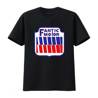 Fantic Motor Logo Symbol Mens Black T Shirt Retro Design Comfortable Fit Sizes S To 5XL Vintage Washed Top For Everyday Wear