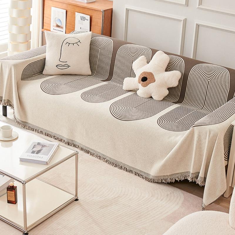 Multi functional Sofa Throw Sofa Blanket Cover Bed Sheet Geometric Pattern for Home Decor and Outdoor Picnics Carpet
