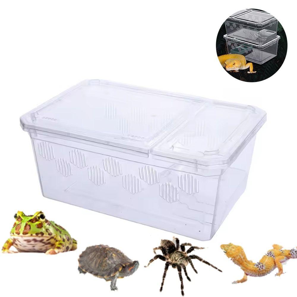 Acvariu Transparent pentru Reptile Container de Transport din Plastic pentru Reptile Accesorii pentru Animale de Companie Reptile