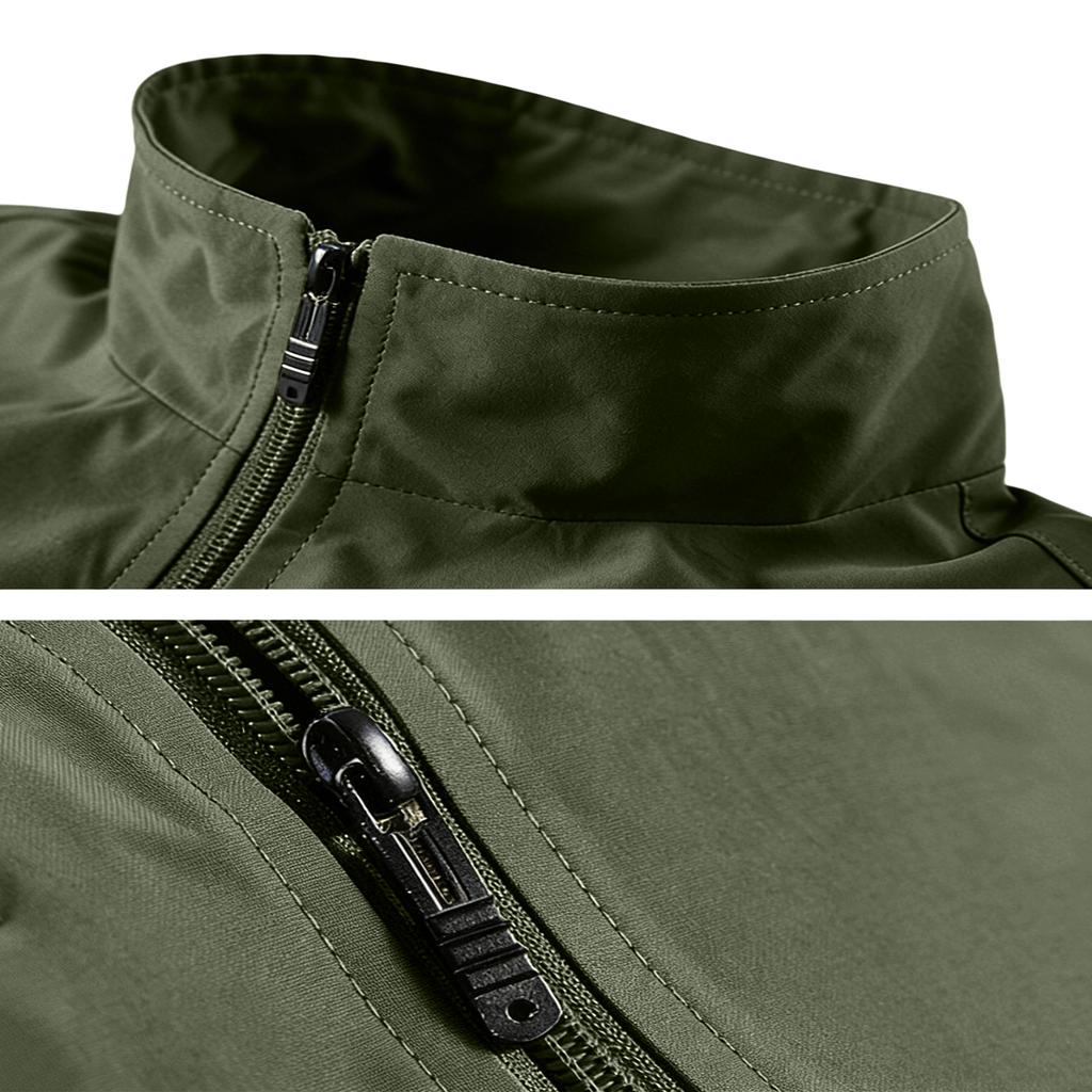 Men's Summer Multi-Functional Pocket Fishing And Hiking Vest: Lightweight Sleeveless Stand-Up Collar Jacket