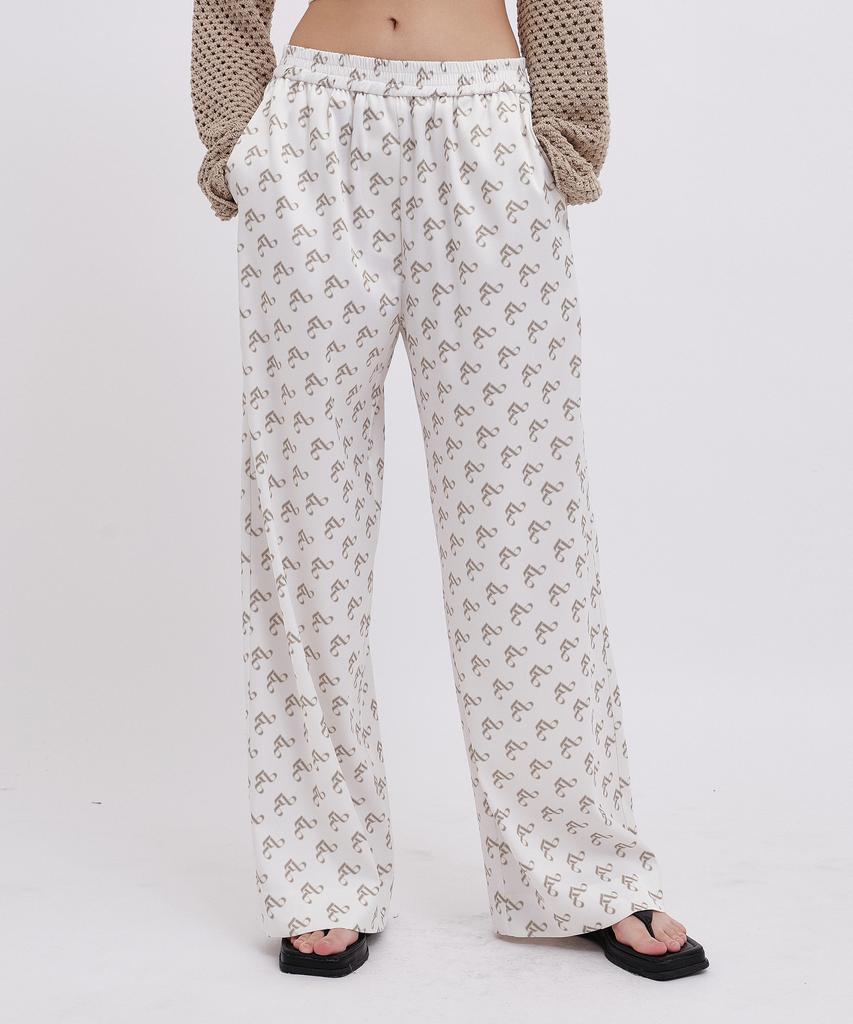 FROMWHERE Pattern Lounge Pants Ivory