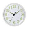 Stiller Quartz-Wanduhr 12 Zoll Weiß ABS Glas Leuchtzend Schlafzimmer Wohnzimmer