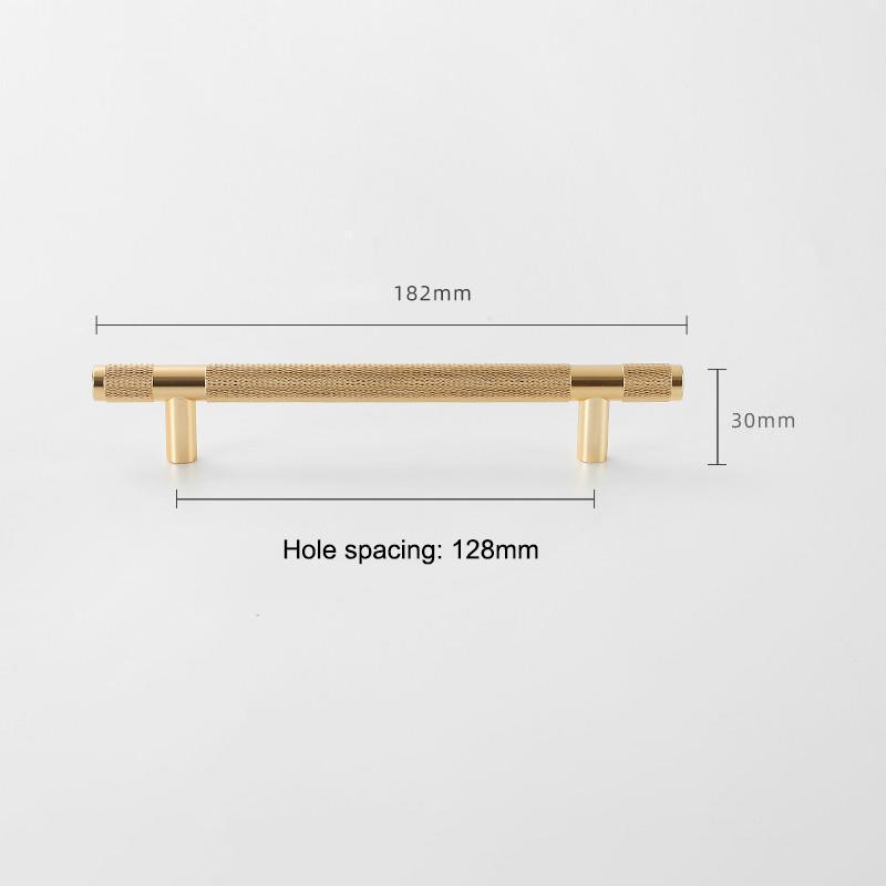 Premium Gold Knurled Handles Aluminum Alloy for Cabinet and Drawer Enhance Wardrobe Look