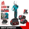 ONEVAN 32mm Fırçasız Elektrikli Budama Makası Yüksek Güç 2 Vites Budama Makası Bahçe Ağaç Dalı Kesici Makas Aracı Makita 18V-21V Pil