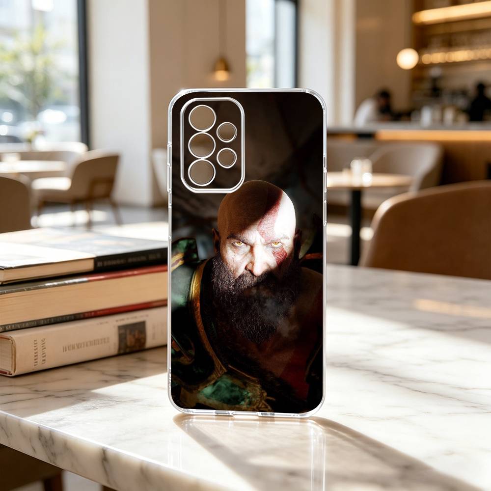 God of war Battle Karatos GAME  Phone Case Transparent Silicone Soft For Samsung S25,S24,S21,S22,S23,S30,Ultra,S20,Plus,Fe