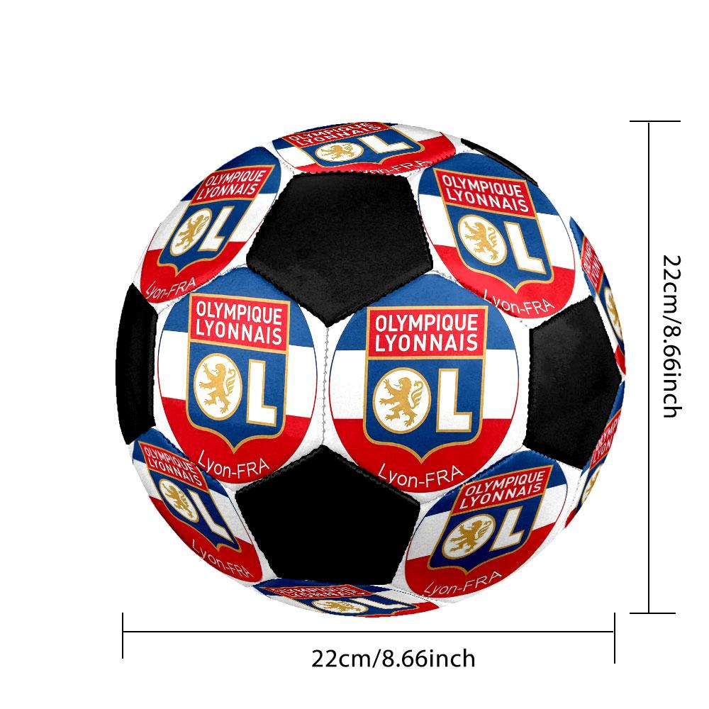 1PC OL Poster Size 5 Soccer Ball PrahaIndoor Soccer Ball Colorful All Ages Machine Stitched PVC Competition Ready Durable High-Bounce