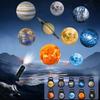 3/6/10PCS Projection Patterns LED Planet Projector Light  Rotates 360 Degrees Earth,Mercury,Mars Saturn for Gift,Room Decoration