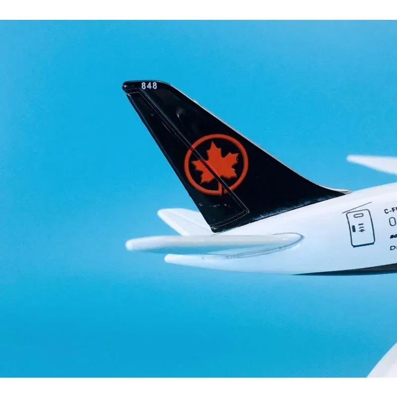 16/20CM Air Canada 787 Aircraft Model,Zinc Ally 1:400 Airplane Aircrafts Boeing B787Air Canada Plane Model Display Collection