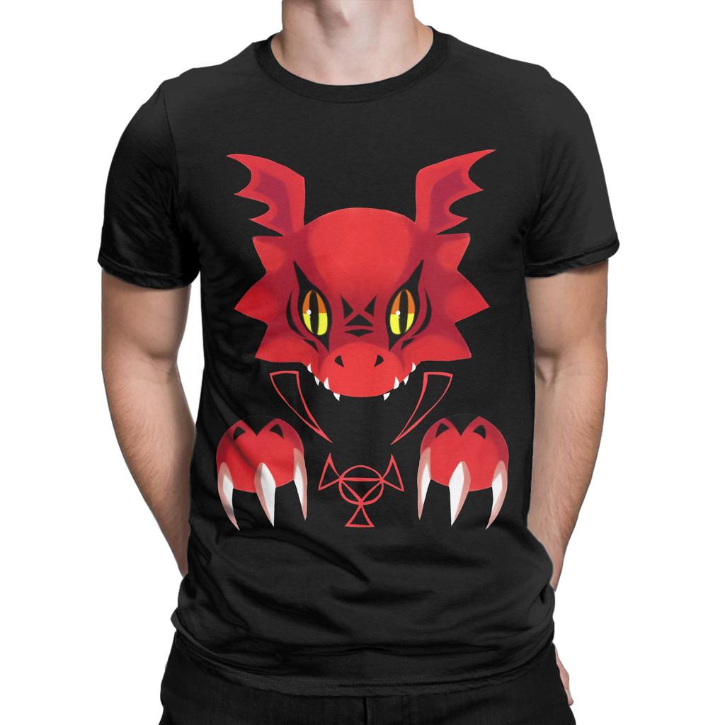 Bad Guilmon T-Shirt Unisex Cotton Clothing Vintage Digimon Nostalgic Anime Crewneck Short Sleeve